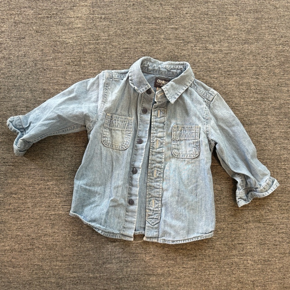 Cute toddler chambray jean top!